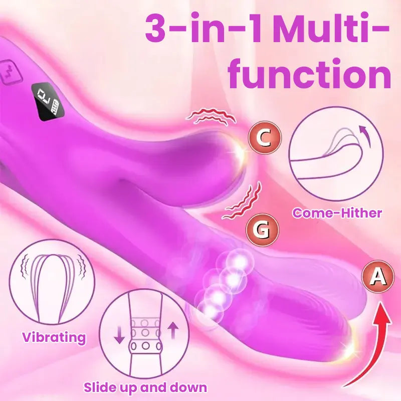 Thrusting Rabbit Vibrator with Licking Tongue