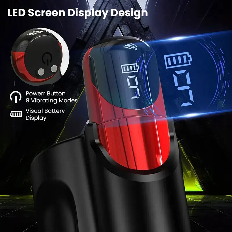 Vibrating Penis Stroker with LED Display
