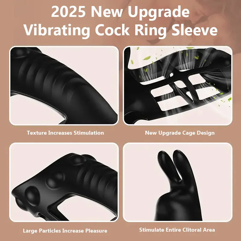 Remote-Control Vibrating Cock Cage Ring