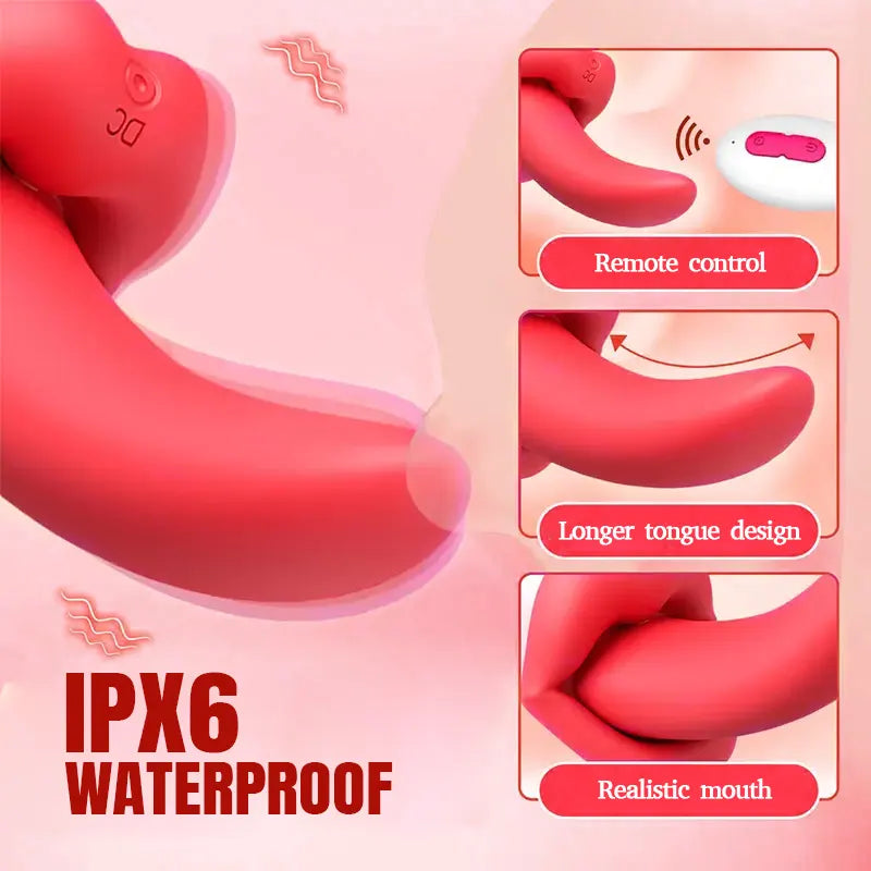 Red Lips and Tongue G-Spot Vibrator