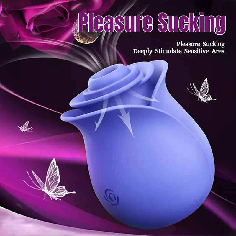 Blue Rose Clitoral G-Spot Sucking Masturbator