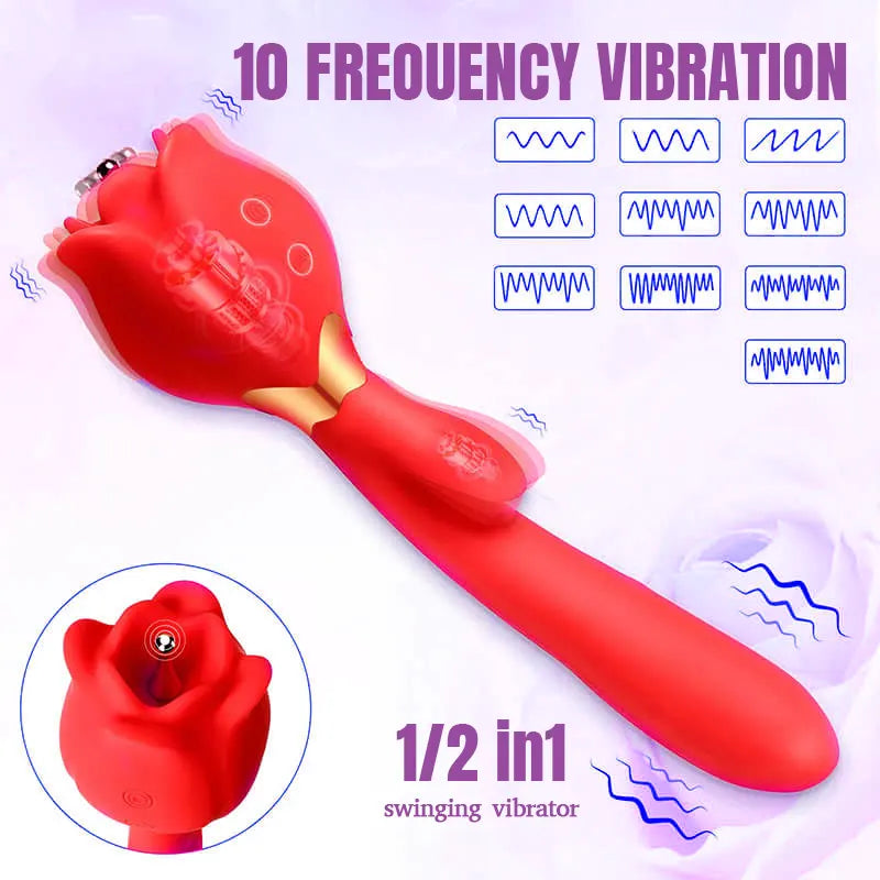 3-in-1 Rose Clitoral G-Spot Stimulator
