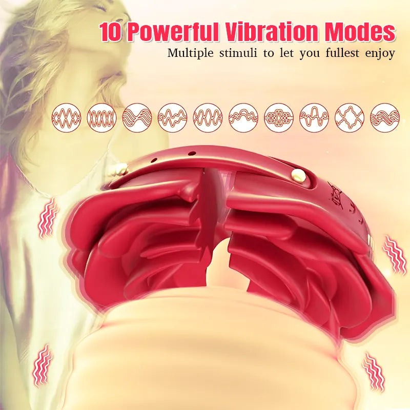 Rose Nipple Clip Pleasure Vibrator