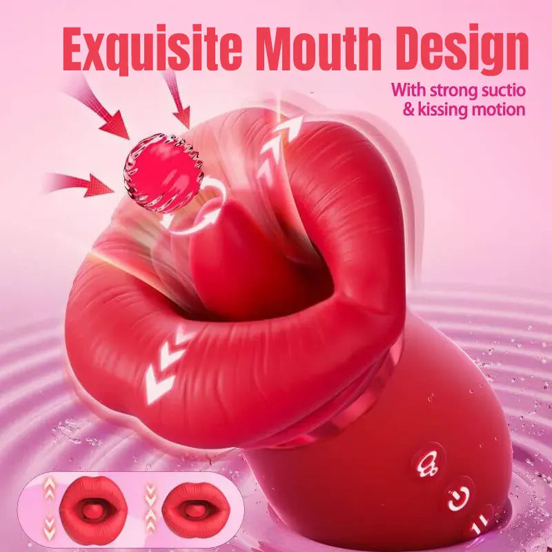 Rose 4-IN-1 Sucking & Licking Pleasure Toy