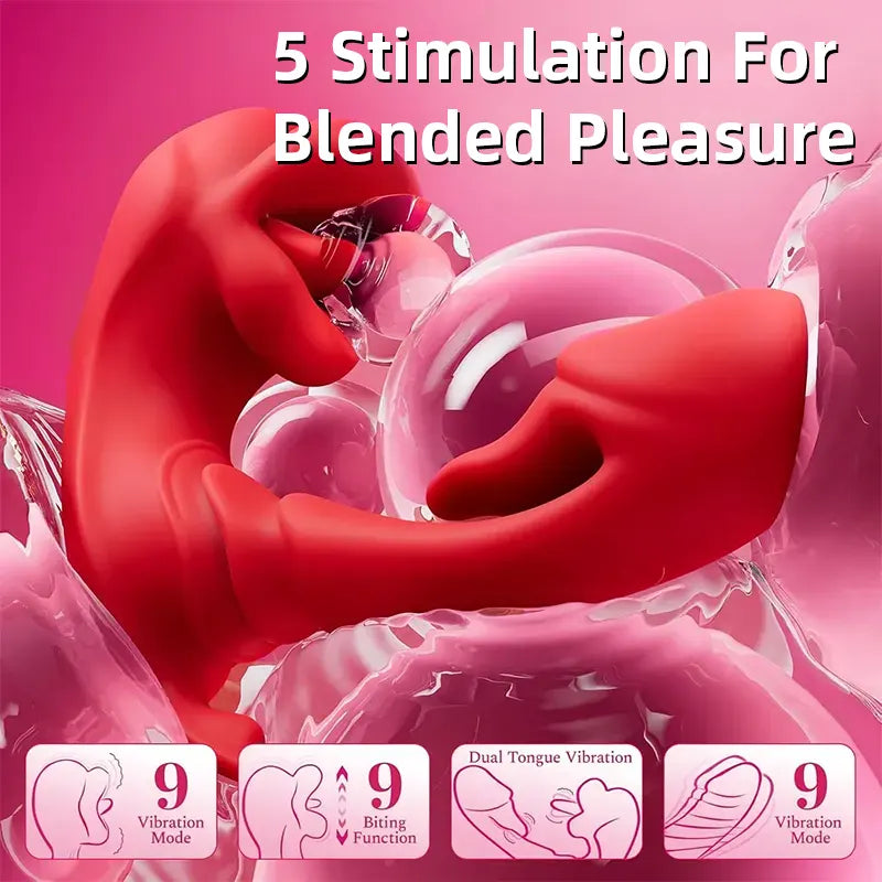App-Controlled Rose Licking Vibrator