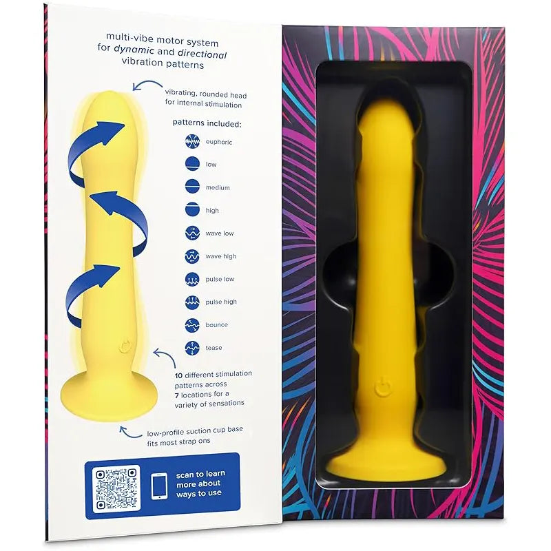 Realistic Yellow Suction Dildo Vibrator