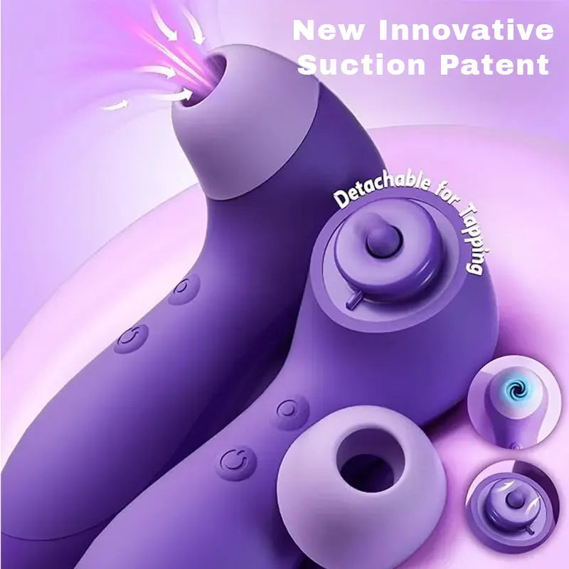 Mini Purple Sucking Vibrator