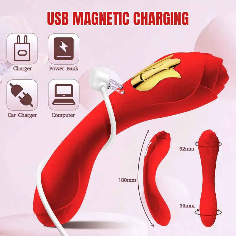 4-in-1 Rose G-Spot Pleasure Vibrator