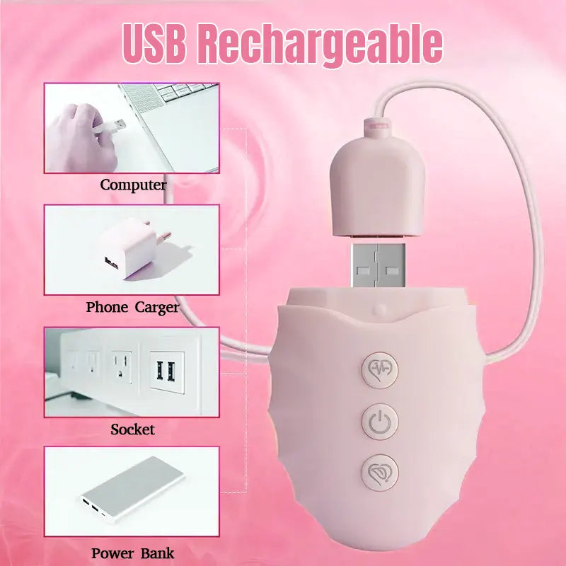 2-in-1 Rose Clitoral G-spot Vibrator