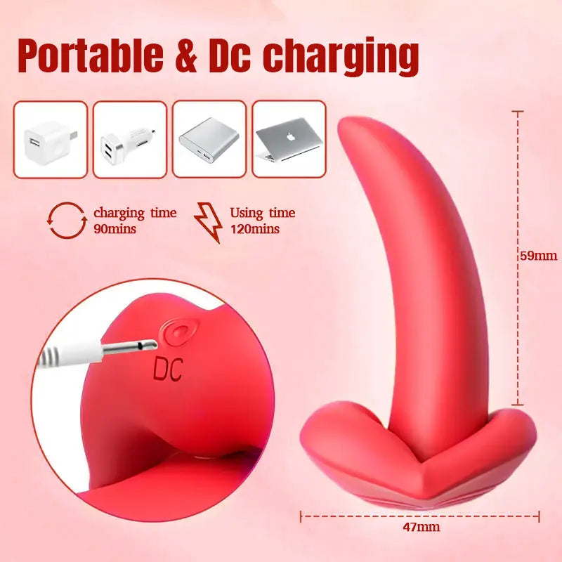 Red Lips and Tongue G-Spot Vibrator