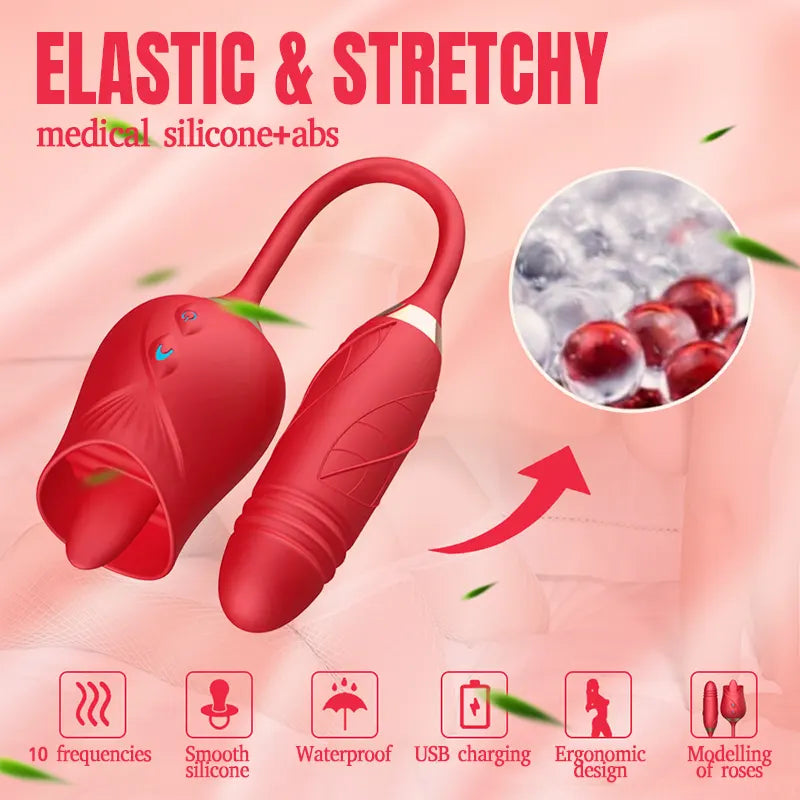 Rose Clitoral Licking Vibrator