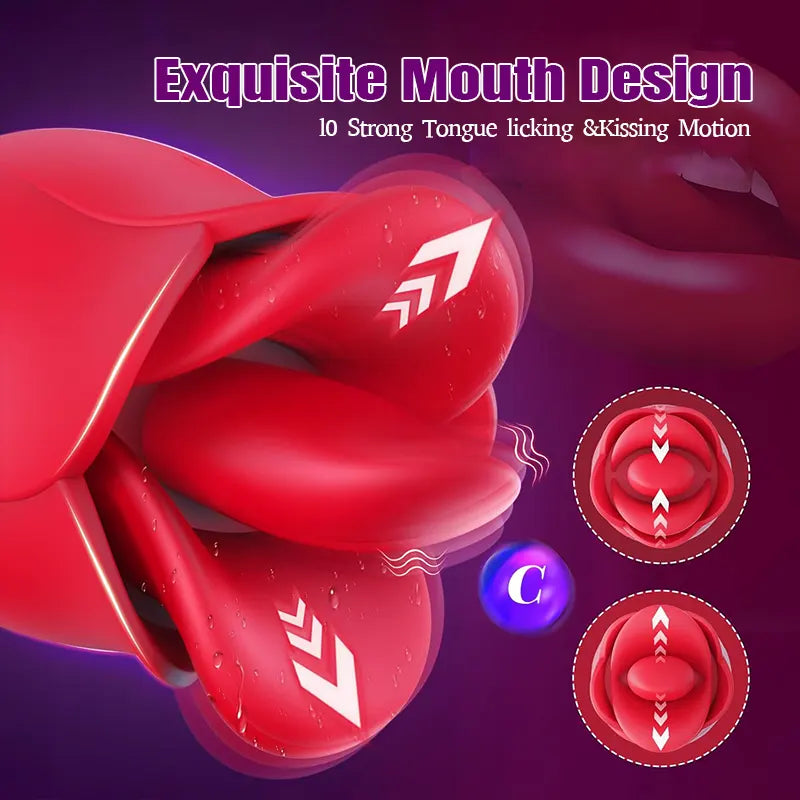 4-in-1 Rose Clitoral & G-Spot Vibrator