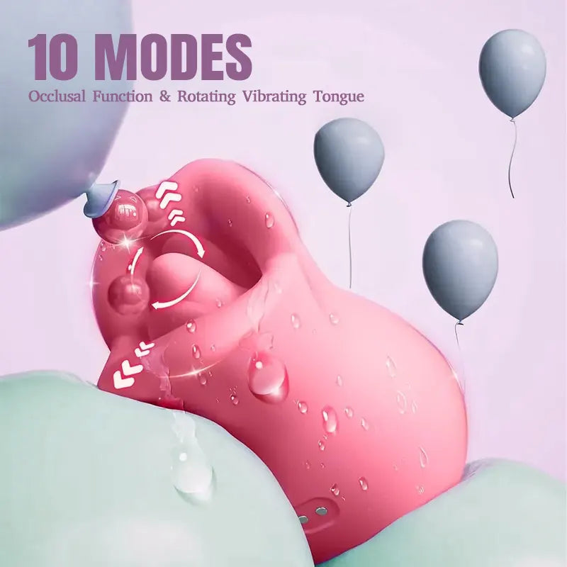 Rose Vibration 10 Frequency Tongue Masturbator