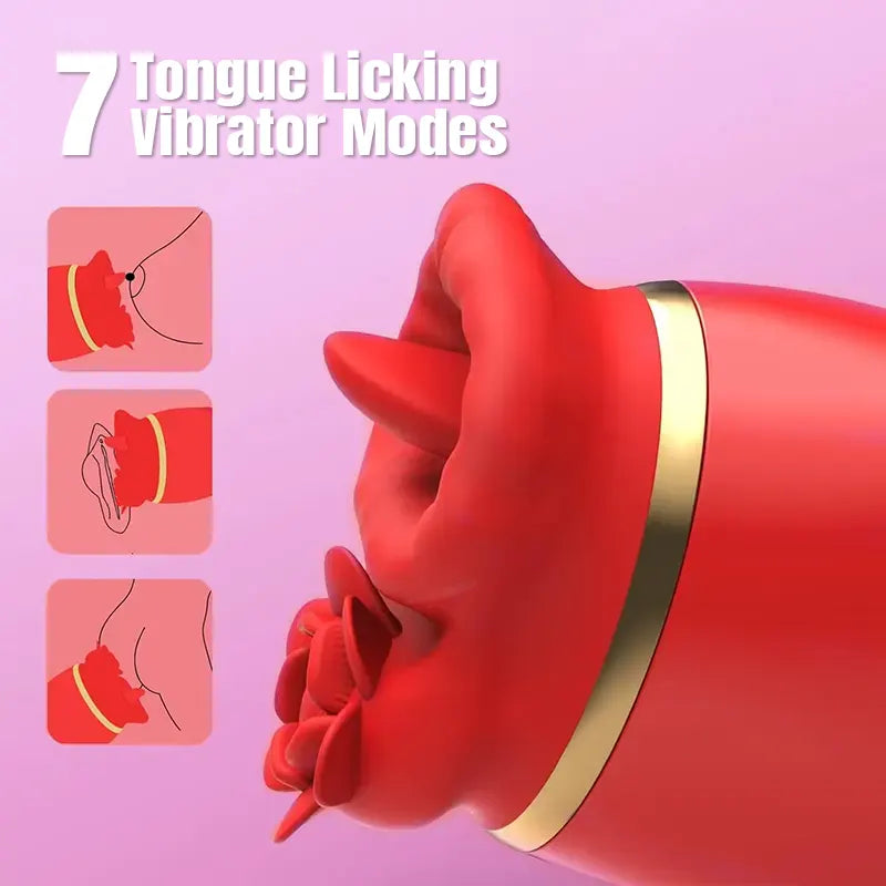 Rose Lick Tongue Handheld Vibrator