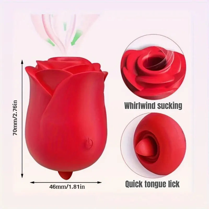 Rose Vibrator with Whirlwind & Sucking Functions