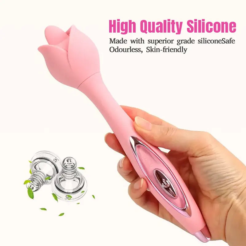 Floral Tongue Wand Vibrator