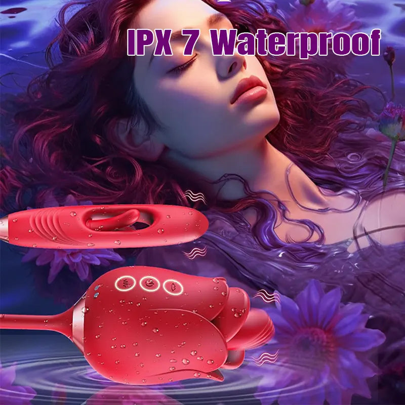 4-in-1 Rose Clitoral & G-Spot Vibrator