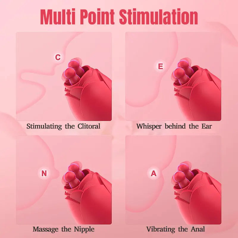 Dual-Tongue Rose Vibrator