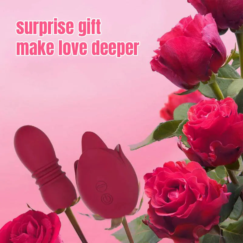 Rose Vibrator with Telescopic Modes