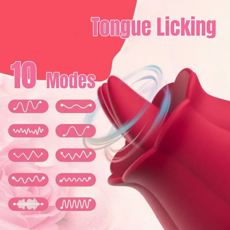 Rose Licking Vibrator | 10 Vibration Modes