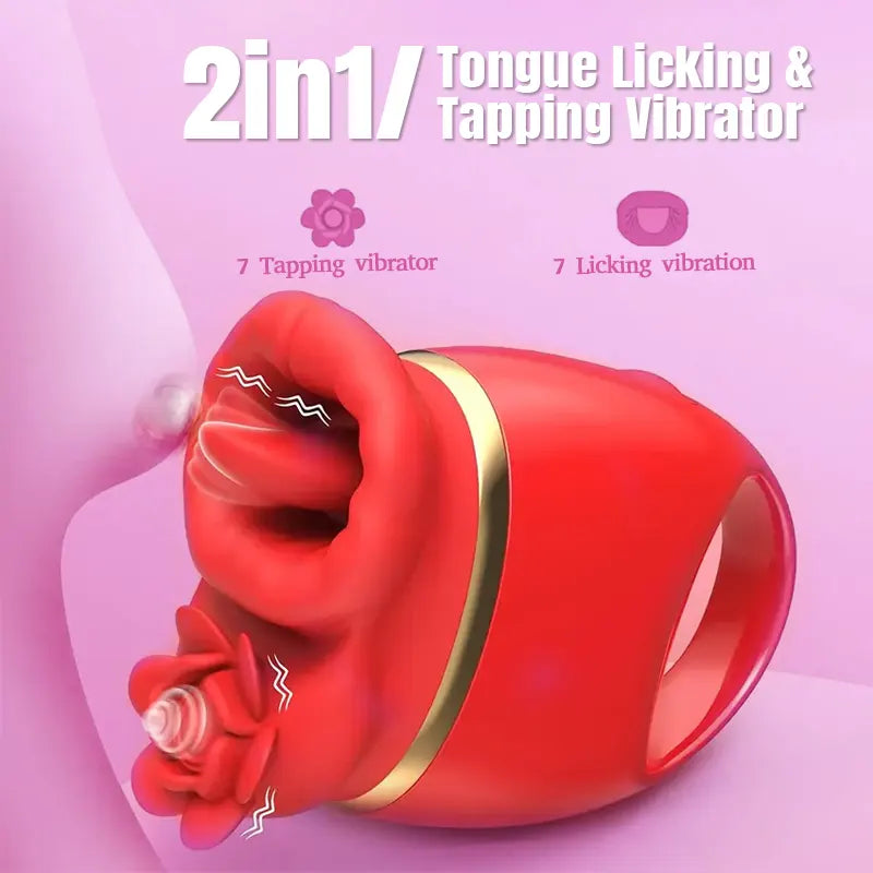 Rose Lick Tongue Handheld Vibrator