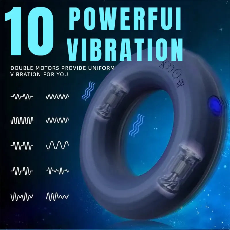 Dual-Motor O-Ring Vibrator for Men