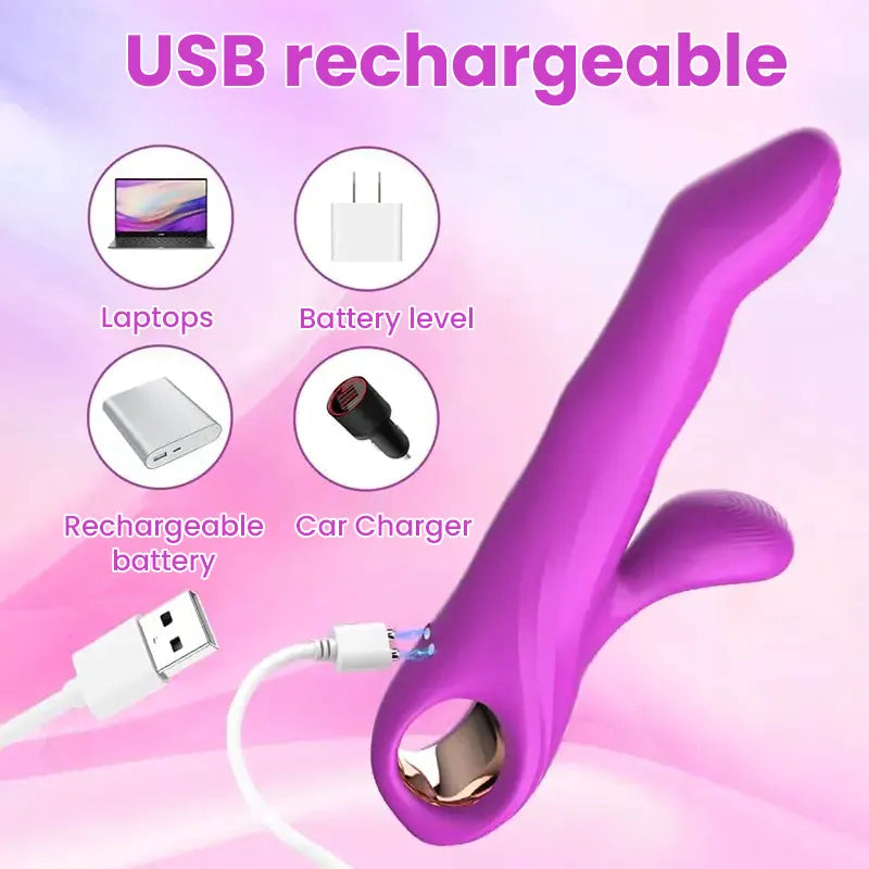 Thrusting Rabbit Vibrator with Licking Tongue