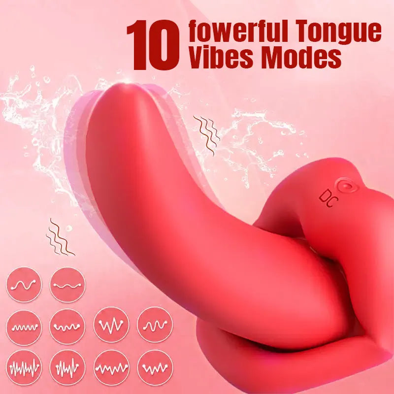 Red Lips and Tongue G-Spot Vibrator