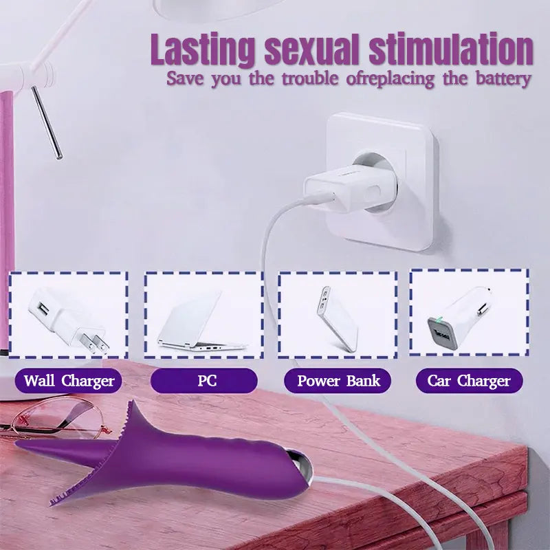 Double Tongue G-Spot Clitoral Vibrator
