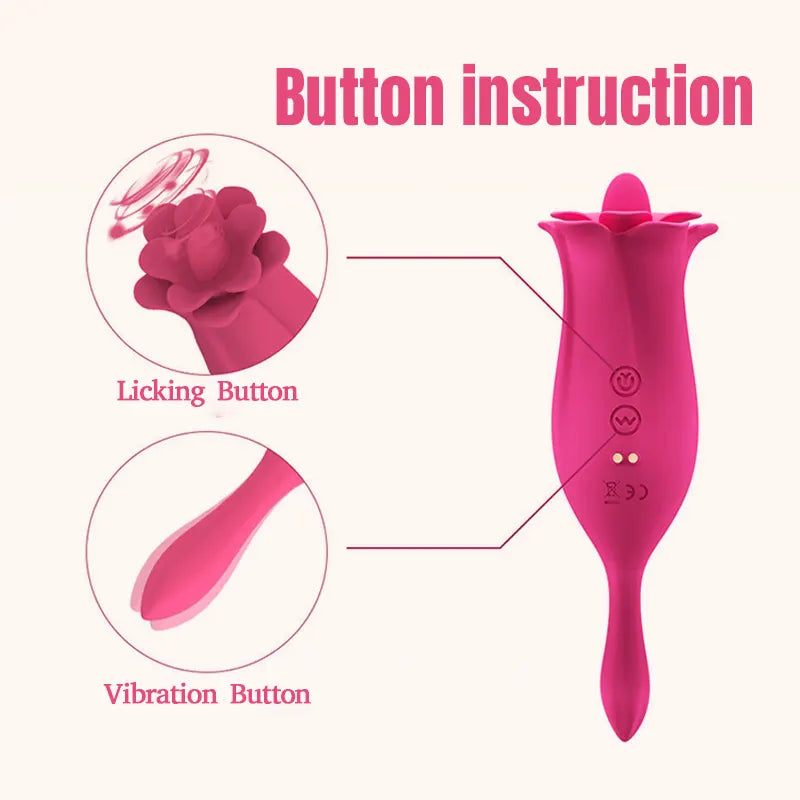 Lily Rose Tongue & Vibration Stimulator