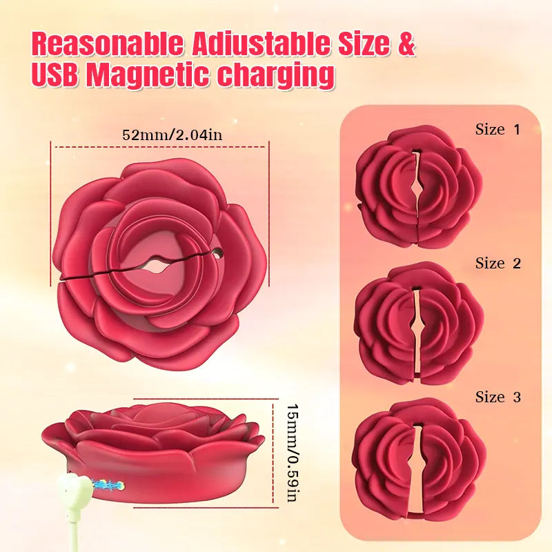 Rose Nipple Clip Pleasure Vibrator
