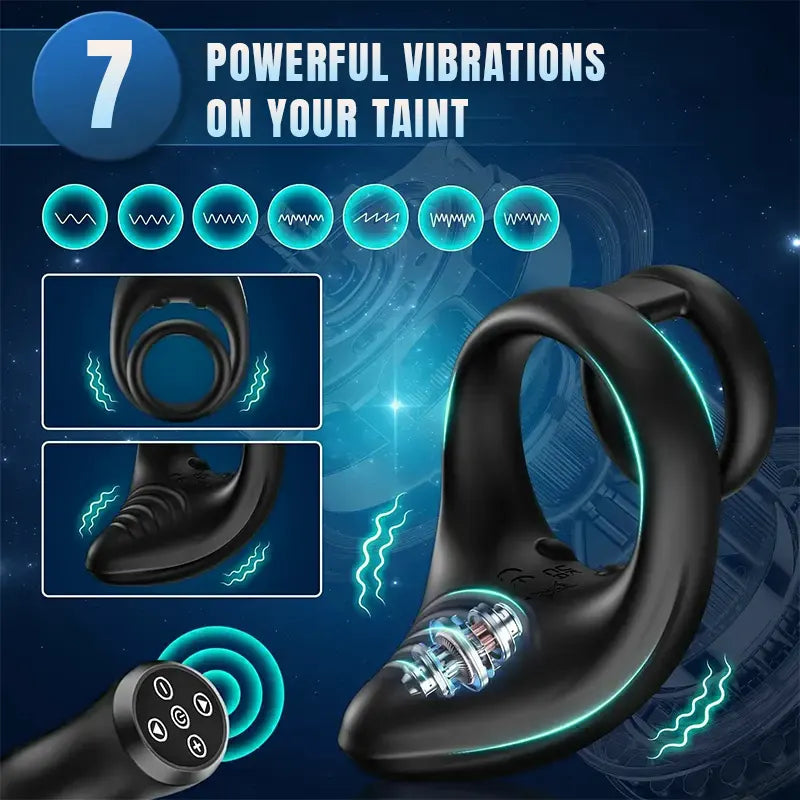 Remote-Control Taint Vibrating Cock Ring