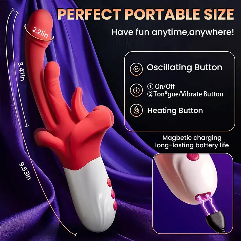Heated Rose Toy with Licking Motion