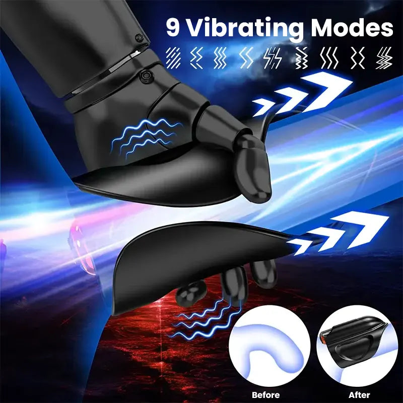 Vibrating Penis Stroker with LED Display