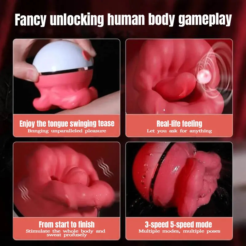 Rose Tongue Licking Vibrator - 3 Sucking & 5 Vibration Modes