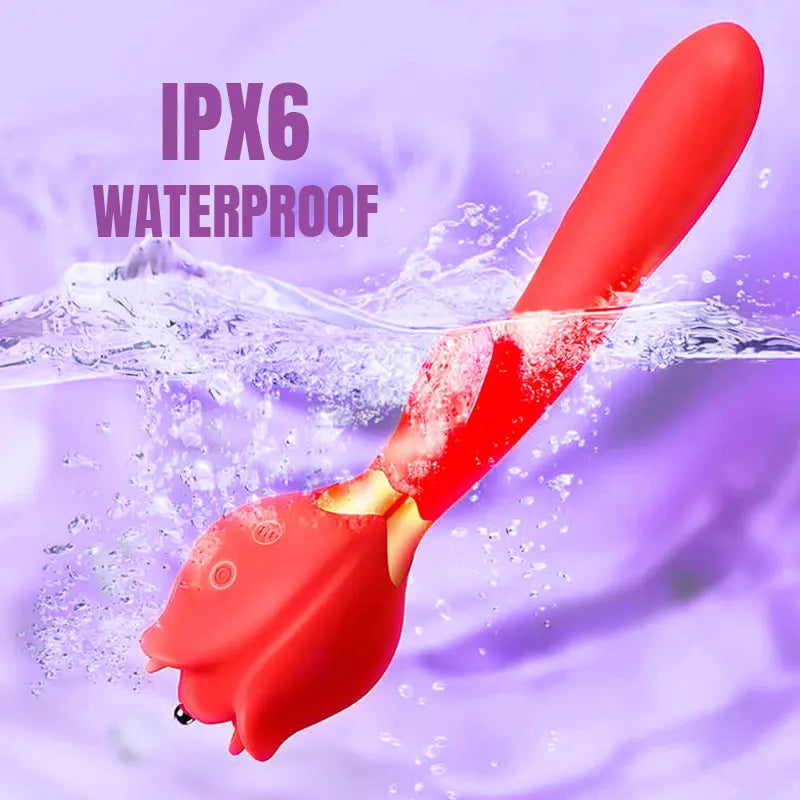 3-in-1 Rose Clitoral G-Spot Stimulator