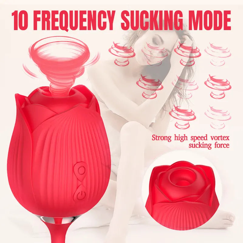 10-Speed Rose Vibrator & Suction