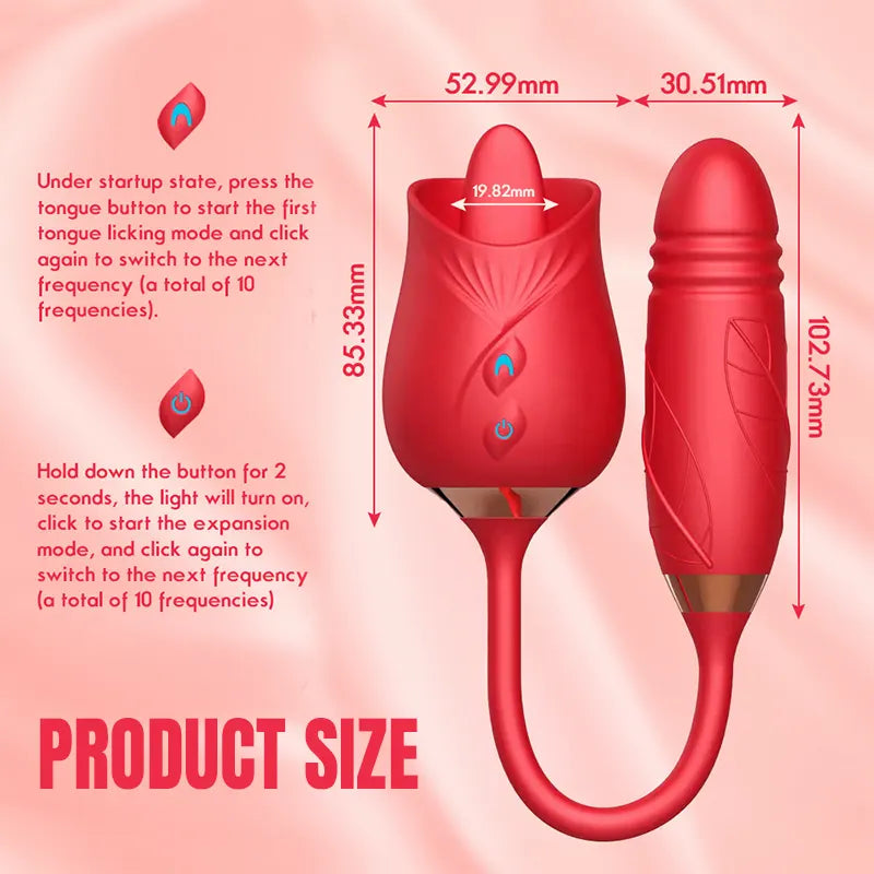 Rose Clitoral Licking Vibrator