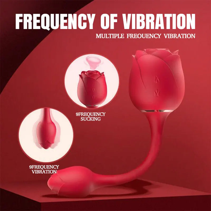 Waterproof Rose Suction Vibrator