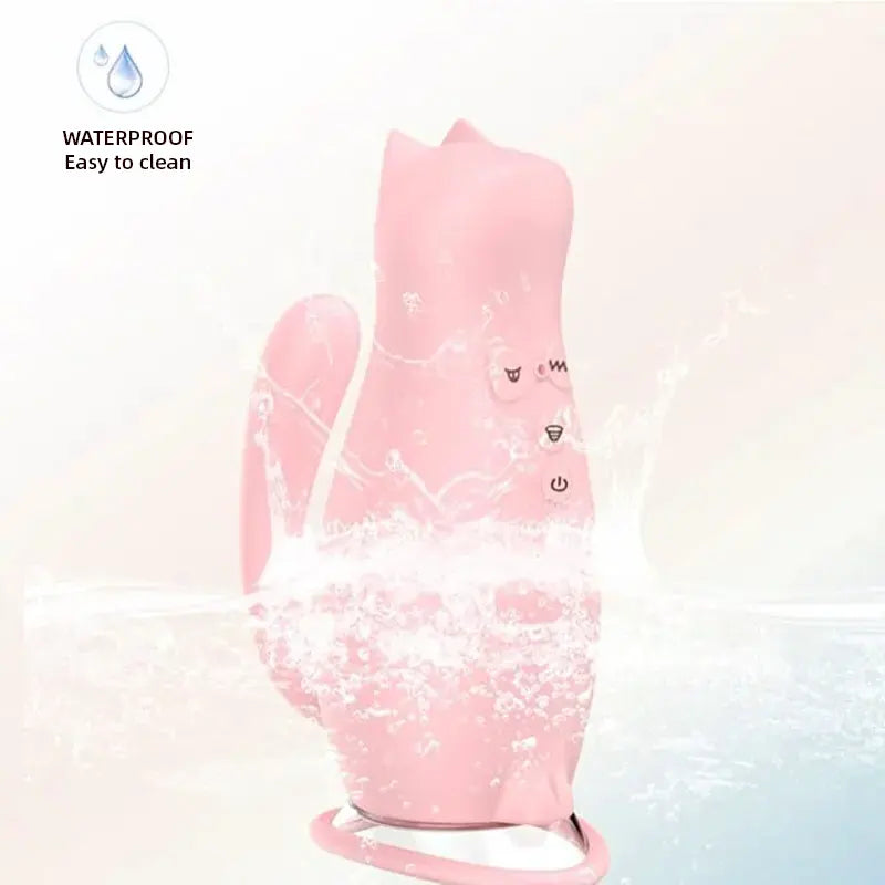 Cat Vibrator with Suction and Tongue