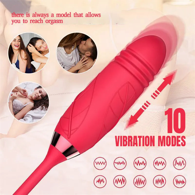 10-Speed Rose Vibrator & Suction