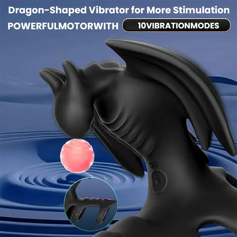 Dragon Cock Ring with Remote Vibration