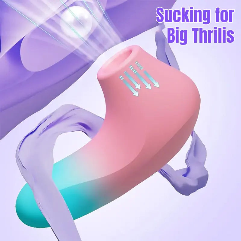 Remote-Controlled Sucking Vibrator