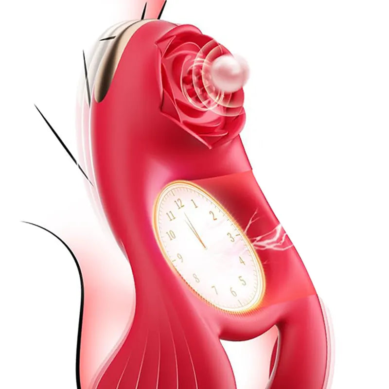 Rose-Shaped Vibrating Couple’s Ring