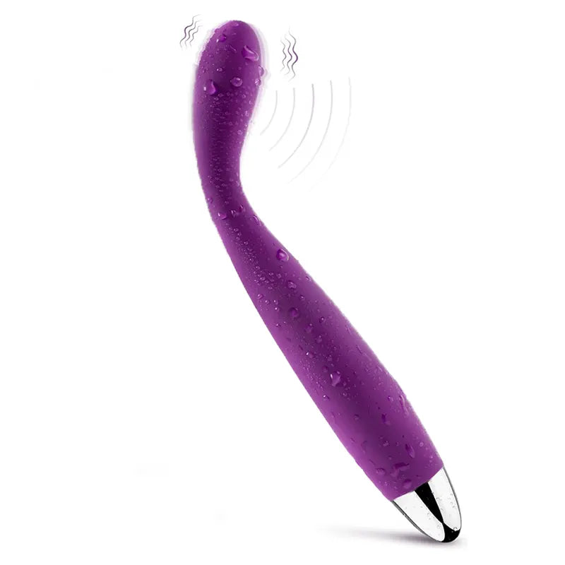 Curved Silicone G-Spot and Clit Vibrator