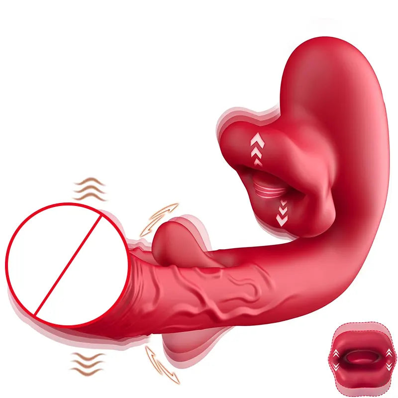 Licking and Vibrating G-Spot Vibrator