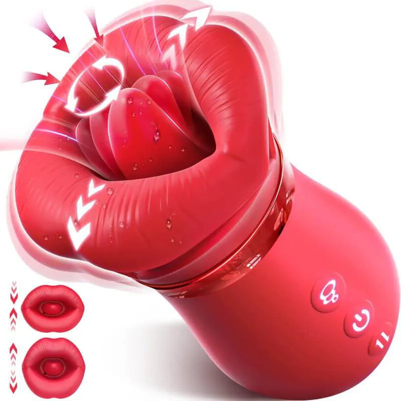 Rose 4-IN-1 Sucking & Licking Pleasure Toy