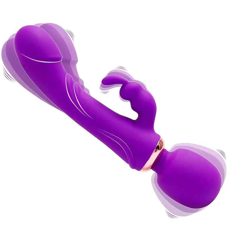Dual-Ended Rabbit Wand Vibrator