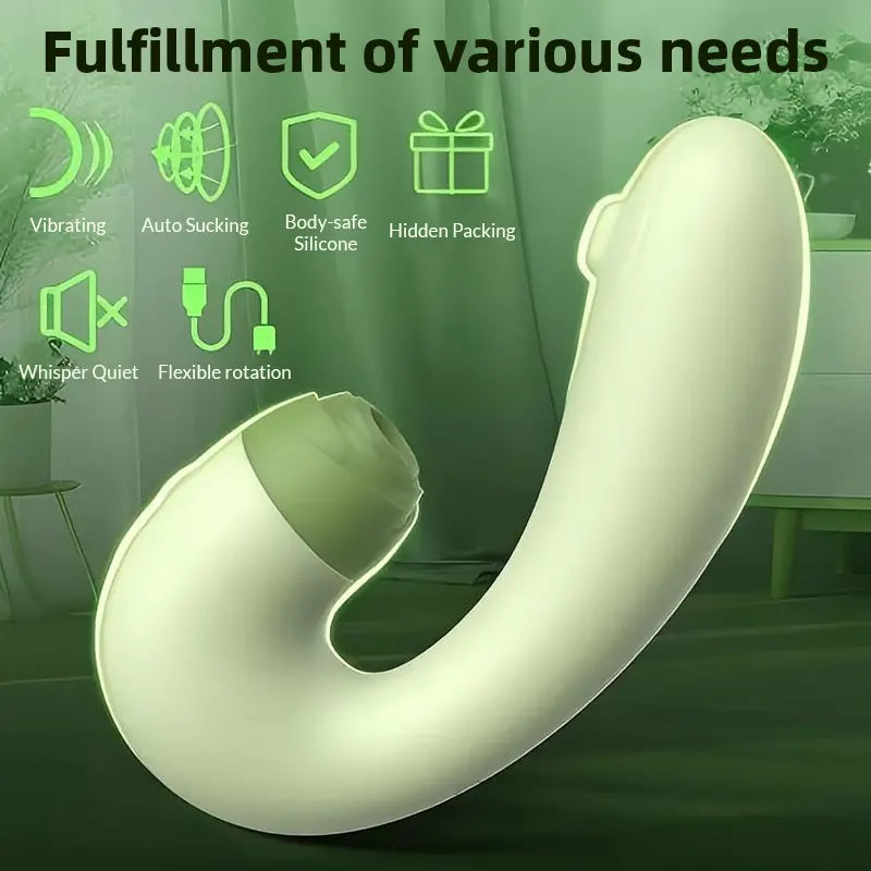 Green Suction Vibrator with Vibration