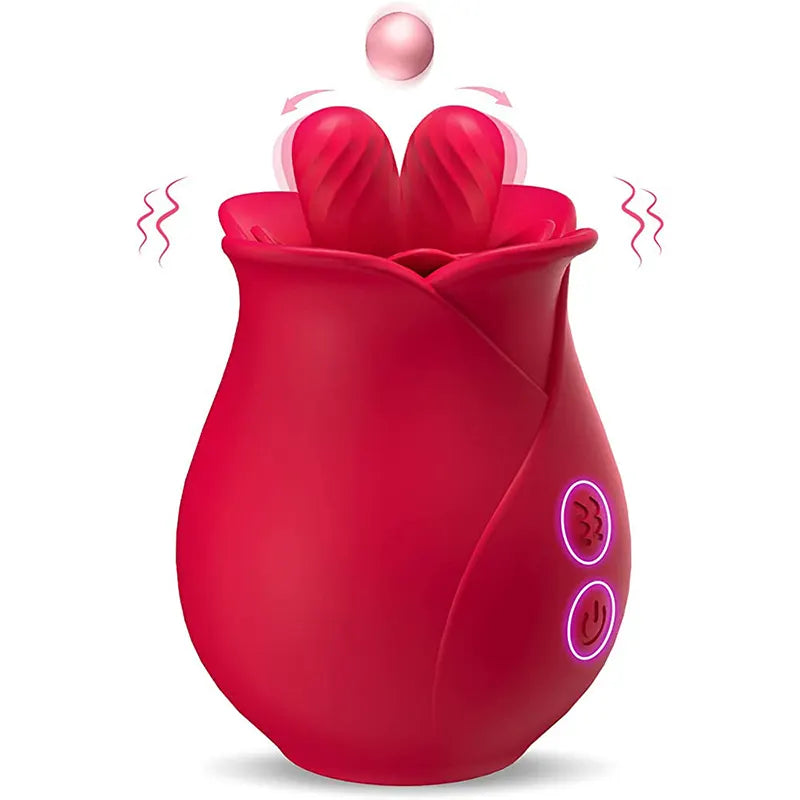 BlissBloom Dual-Tongue Vibrating Rose